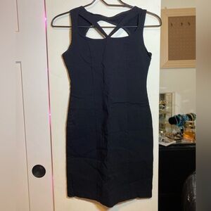 Charlotte Russe Strappy Black Dress Large EUC